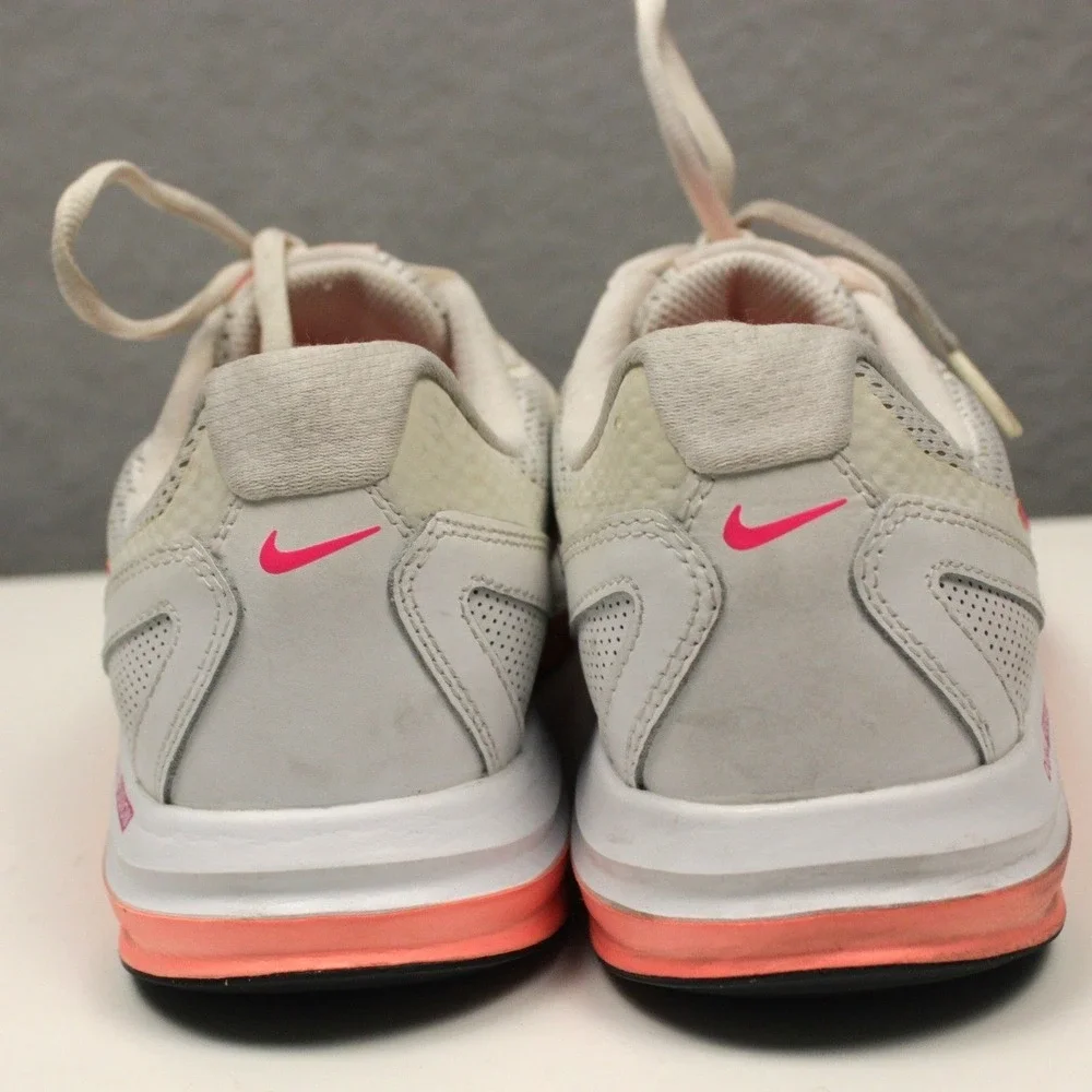 Nike‎ Dual Fusion Run 3 Womens 9 White Pink Orange Running Shoes Sneakers